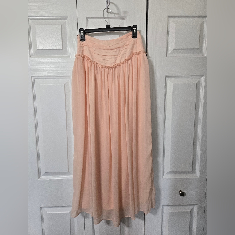 Peach Maxi Skirt, Size 2, Future Collective, Fully Lined, NWT - Picture 2 of 8